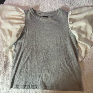 OnTwelfth T-Shirt with Ruffle Sleeve Detail - Size Medium